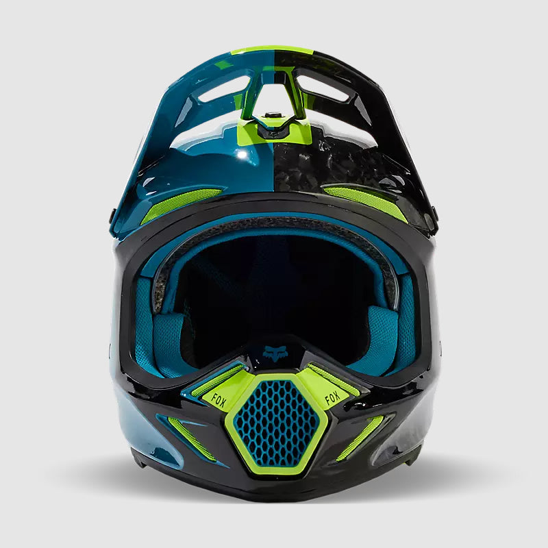 Casco Moto V3 RS Optical Turquesa Fox