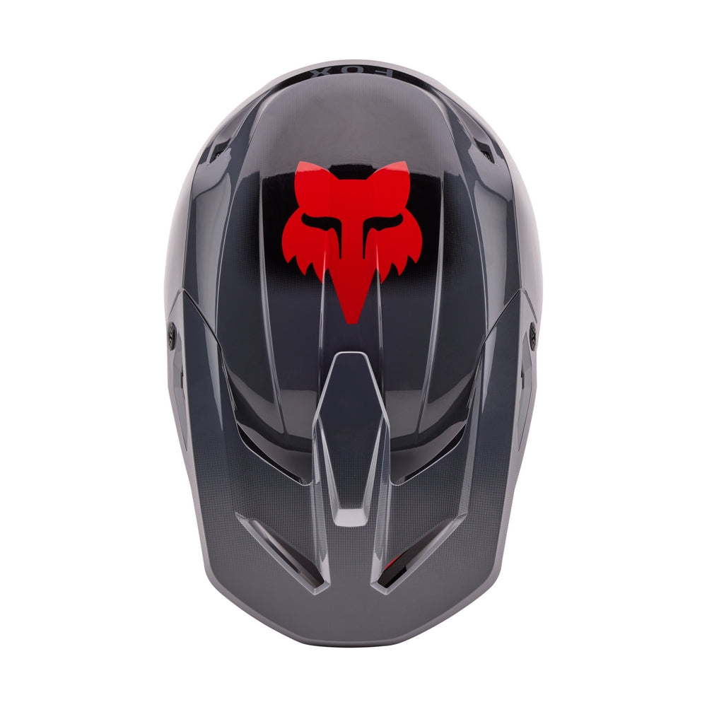 Casco Moto V1 Interfere Gris/Rojo Fox