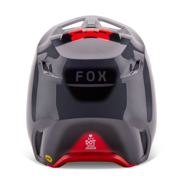 Casco Moto V1 Interfere Gris/Rojo Fox