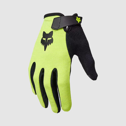 Guantes Bicicleta Niño Ranger Amarillo Fluor Fox