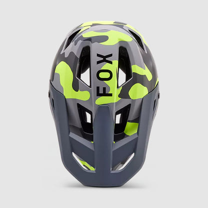 Casco Bicicleta New Rampage Gris/Amarillo Camo Fox