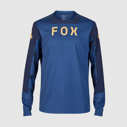 Polera Bicicleta Defend Taunt Manga Larga Azul Fox