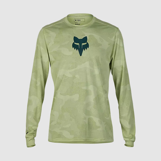 Polera Bicicleta Ranger TruDri™ Manga Larga Verde Fox