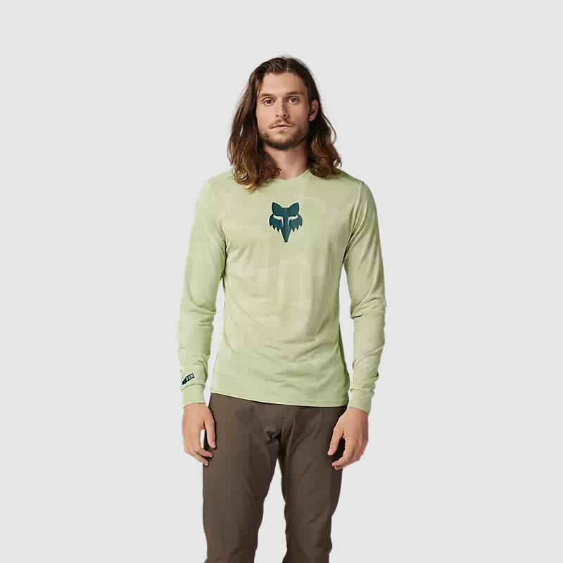 Polera Bicicleta Ranger TruDri™ Manga Larga Verde Fox