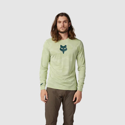 Polera Bicicleta Ranger TruDri™ Manga Larga Verde Fox