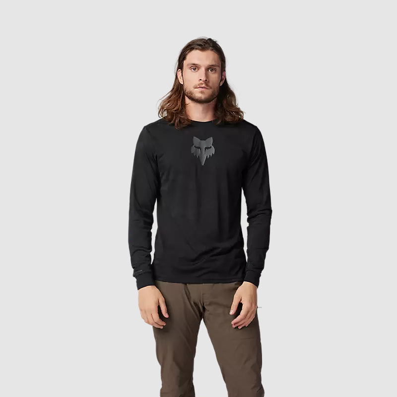 Polera Bicicleta Ranger TruDri™ Manga Larga Negro Fox