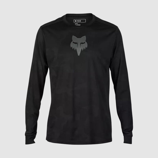 Polera Bicicleta Ranger TruDri™ Manga Larga Negro Fox