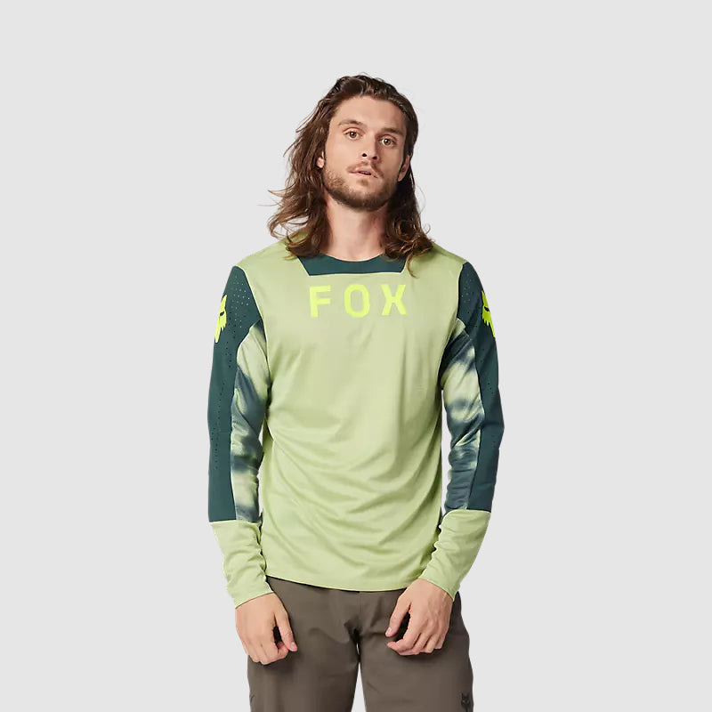 Polera Bicicleta Defend Taunt Manga Larga Verde Fox