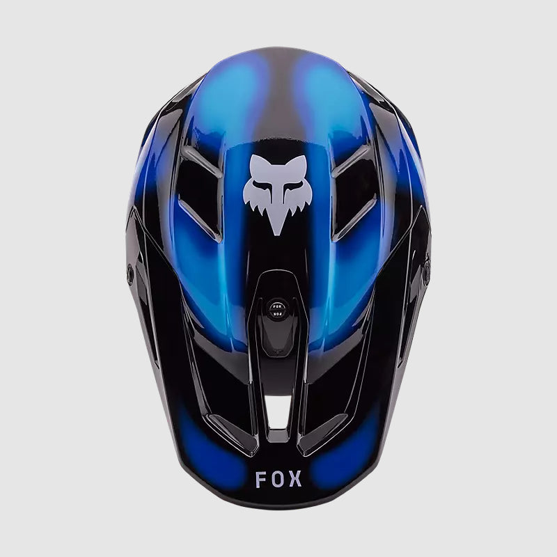 Casco Moto V3 Volatile Azul/Negro Fox