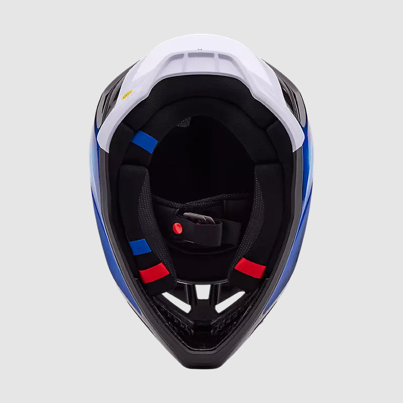 Casco Moto V3 Volatile Azul/Negro Fox