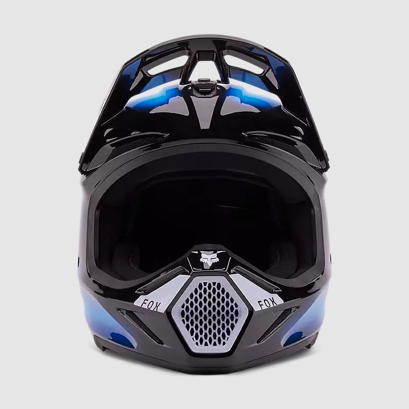 Casco Moto V3 Volatile Azul/Negro Fox