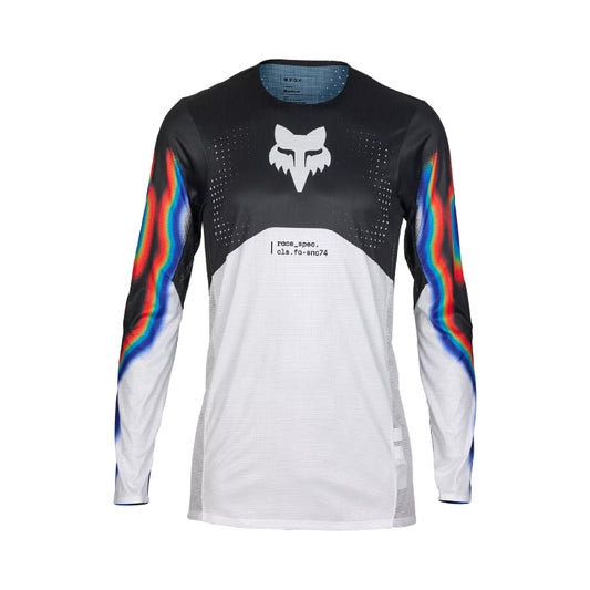 Polera Moto Flexair Scans Edición Limitada Blanco/Negro Fox