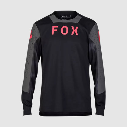 Polera Bicicleta Defend Taunt Manga Larga Negro Fox