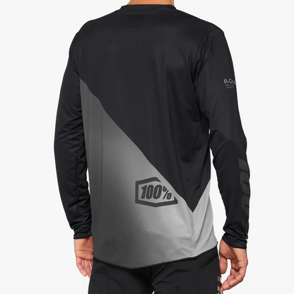 Jersy R-Core-X Black/Grey manga larga